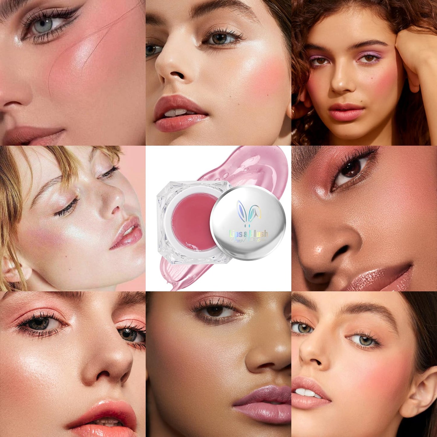 VIOLA HOUSE Color Changing Blusher for Cheeks, Moisturizing Blush Rouge Soft Cream, Lips Balm Multi Use Cream for Cheeks & Lips Glossy (Transparent Blue, 55.00 g (Pack of 1))