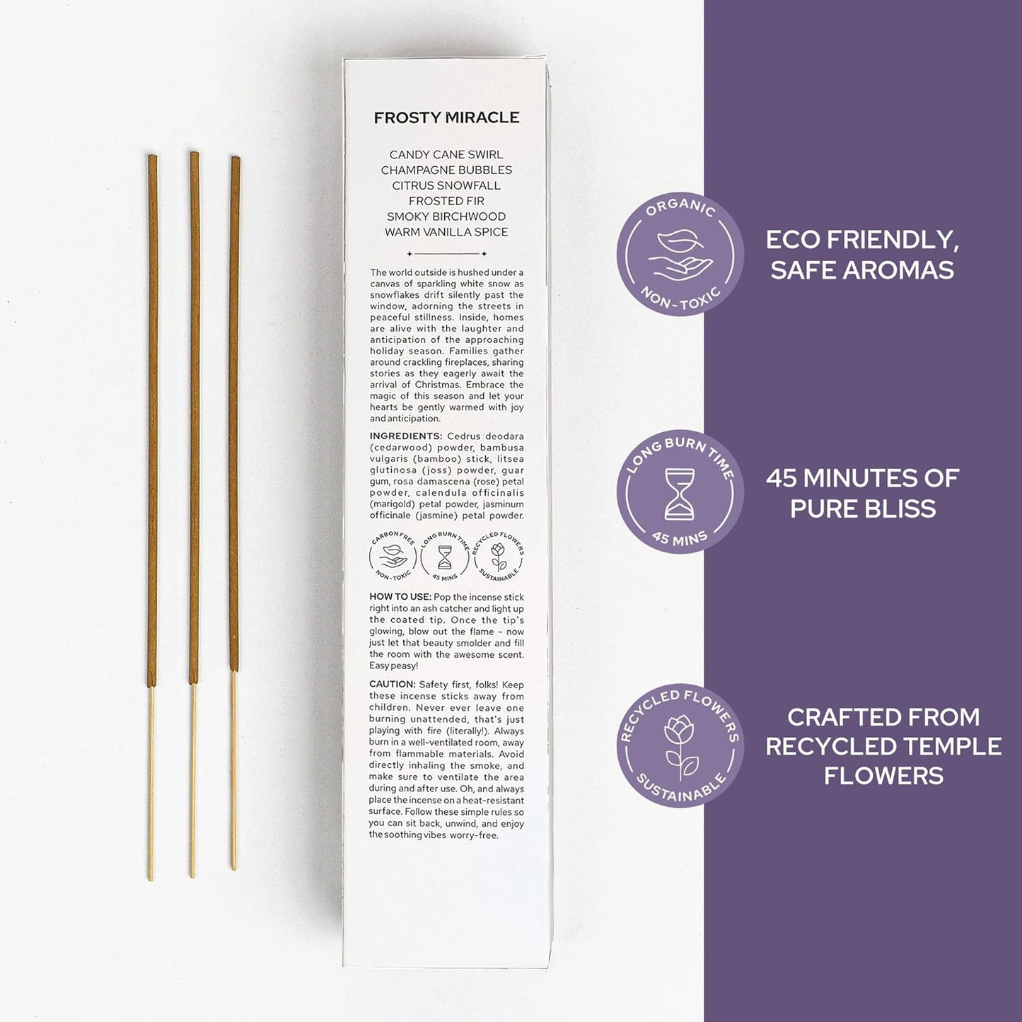 Carnatia Frosty Miracle Incense Collection – 6 Enchanting Scents | Snowy Adventures, Winter Vibes, and Cozy Aromas for Holiday Season!