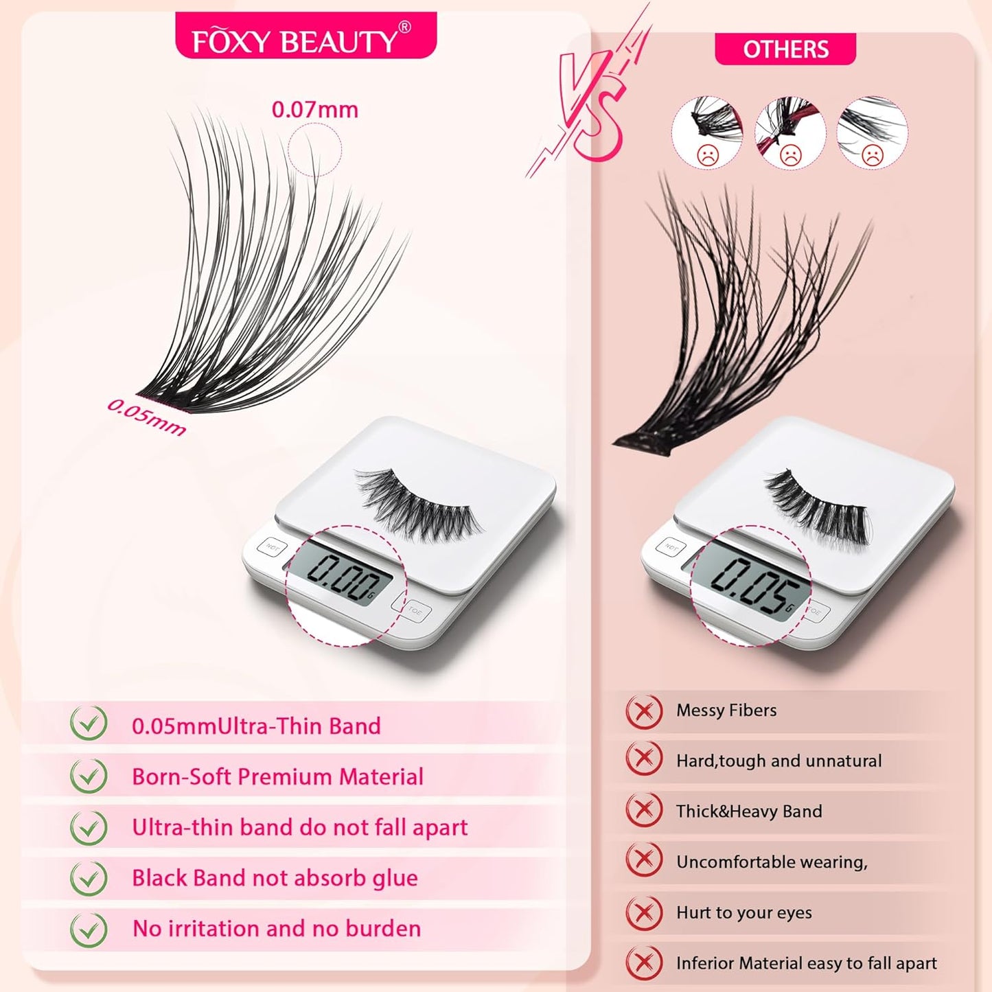 Lash Clusters - Lash Clusters Kit Lash Extension Kit with Lash Bond and Seal Cluster Eyelash Extensions Eyelash Clusters 20D30D40D50D-0.07D Lashes Clusters Eyelash Extension Kit DIY at Home Eyelashes