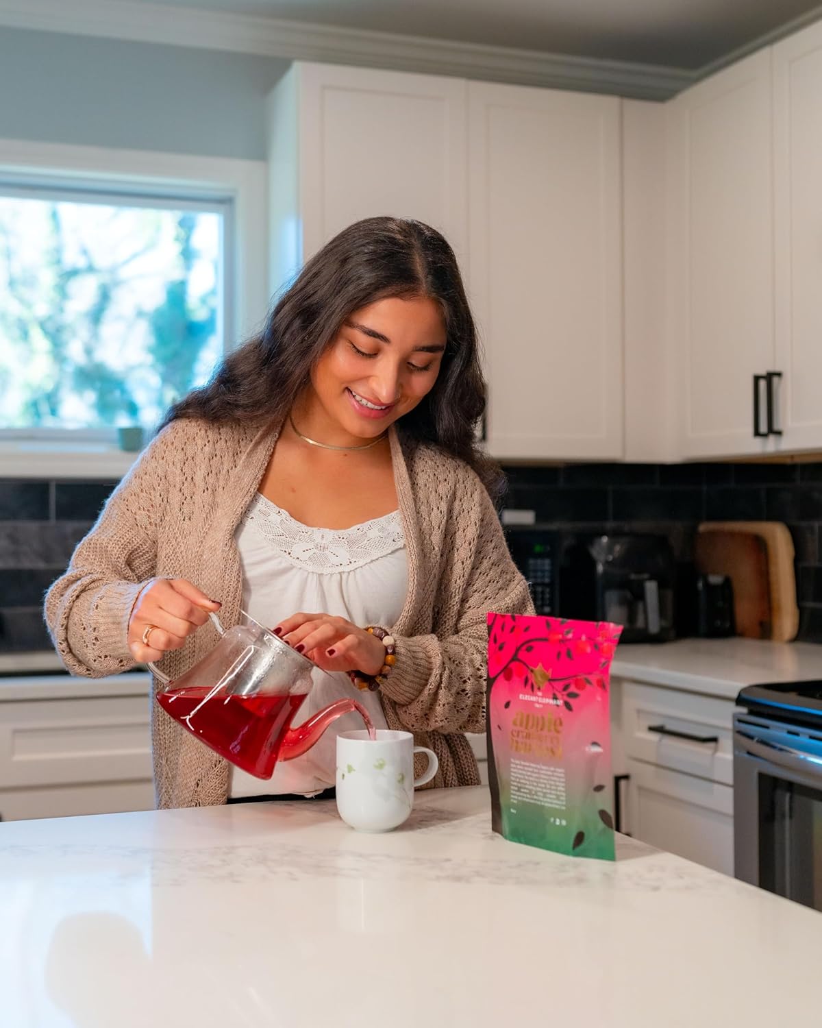 Apple Cranberry Harvest Tea, Organic Loose Leaf Herbal Tea – Real Fruit, Summer Juice, Caffeine-Free, Refreshing Sweet Iced Drink – 4 oz Resealable Bag (Makes 50 Cups)