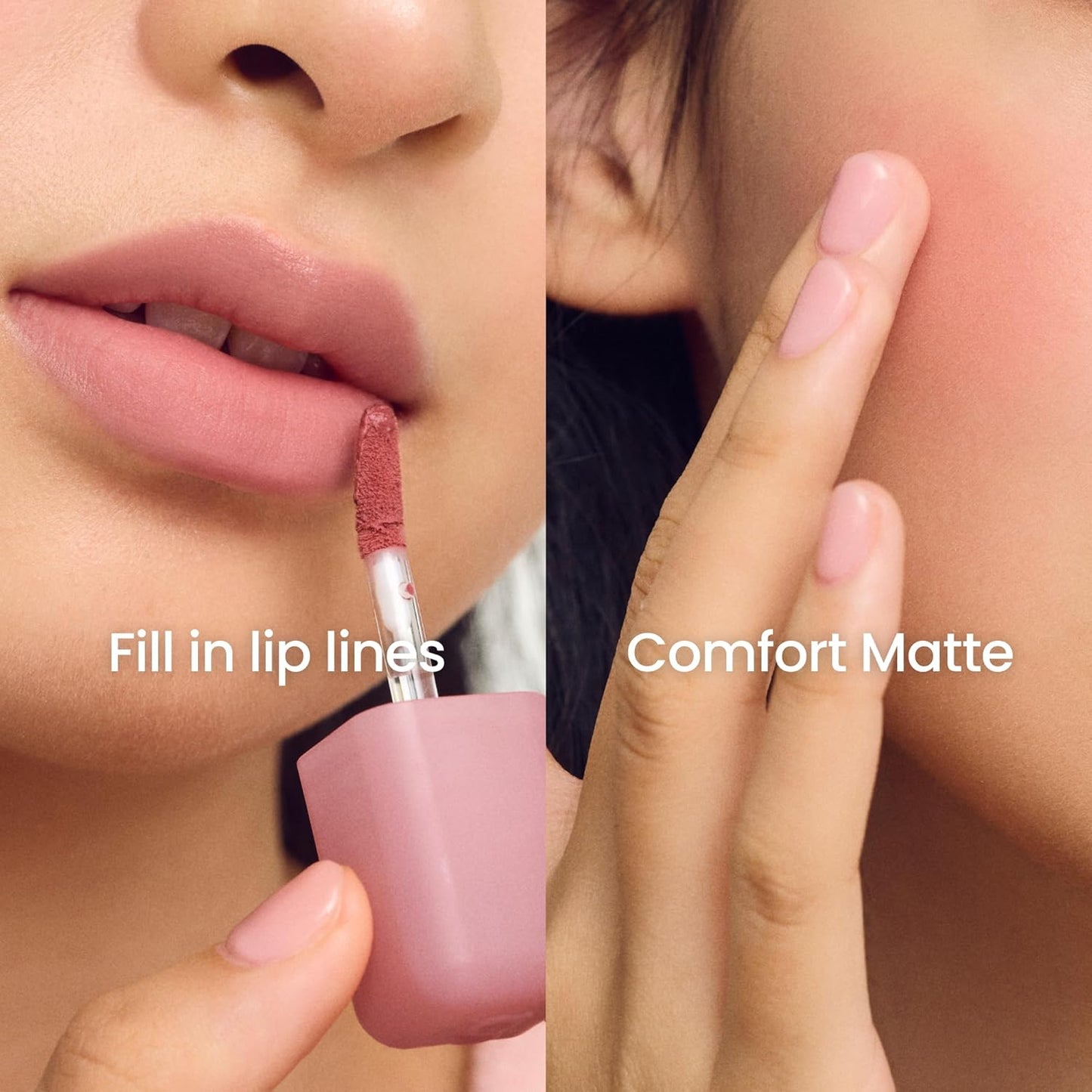 COLORGRAM NUDE BLUR TINT 17 RIPEN PEACH | Soft Velvet Matte Liquid Lipstick & Cheek Tint | Lightweight Blurring Tint for a Smooth & Airbrushed Finish | Long-Lasting & Non-Sticky Formula