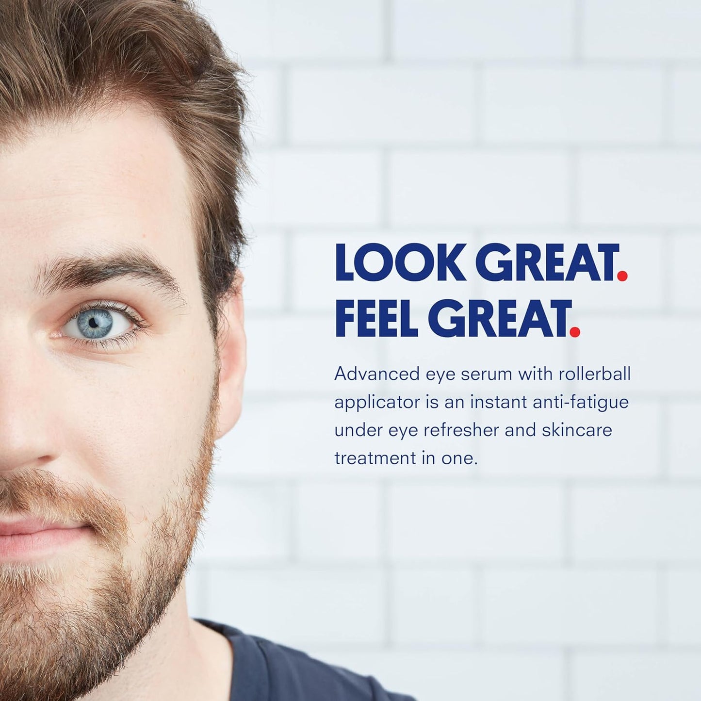 Huron Eye Serum - Men’s Eye Roller - Helps Alleviate Dark Circles, Fine Lines and Puffiness - Contains Niacinamide & Caffeine - Apply Twice a Day