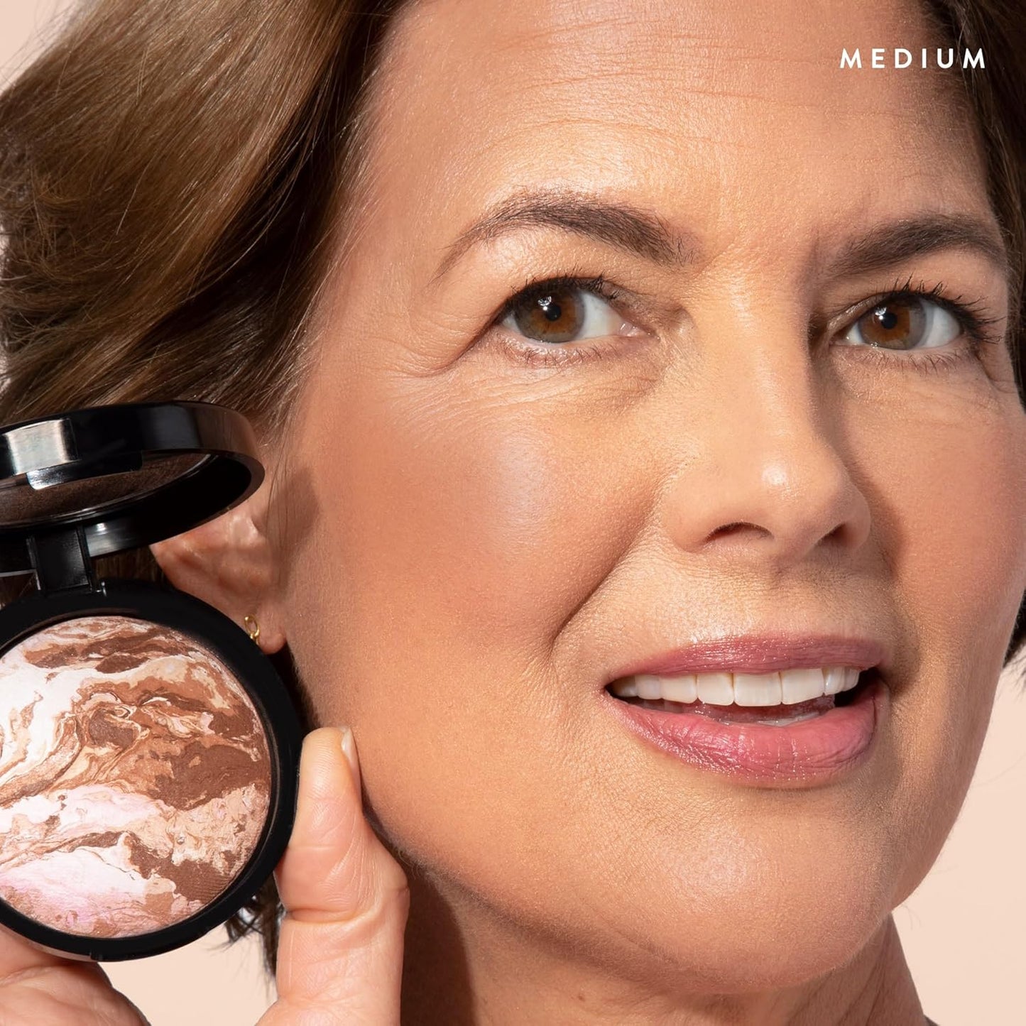 LAURA GELLER NEW YORK Ready-n-Radiant Kit (3 PC) - Baked Bronze-n-Brighten, Mediium + Spackle Super-Size Skin Perfecting Primer, Champagne Glow + Retractable Angled Kabuki Brush