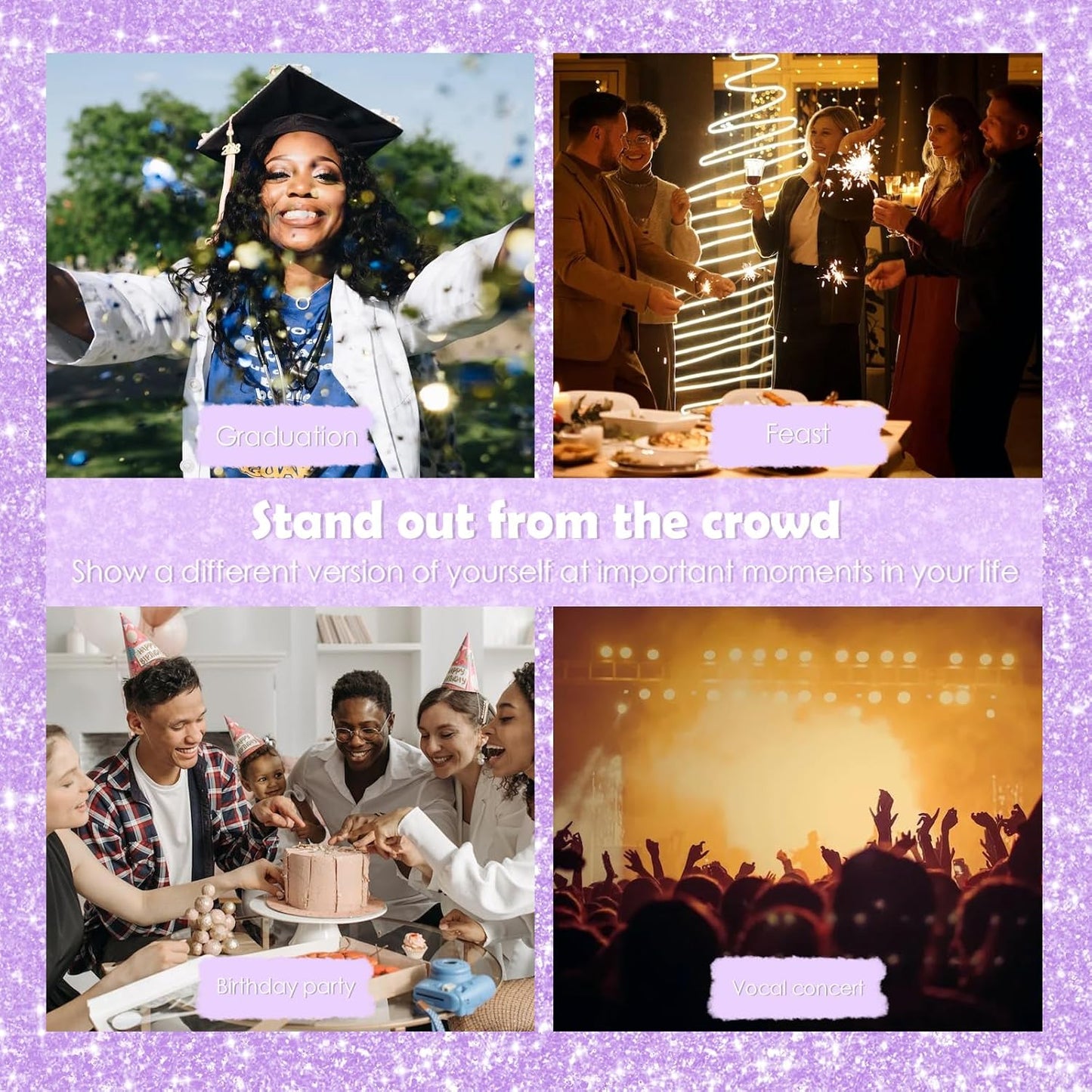 Yosca Body Glitter Spray, 30ML Loose Body Shimmer Powder Hair Spray Rose Pink Glitter Sparkle Highlighter Makeup Christmas Festival Rave Accessories for Clothes Hair Face Nail Art