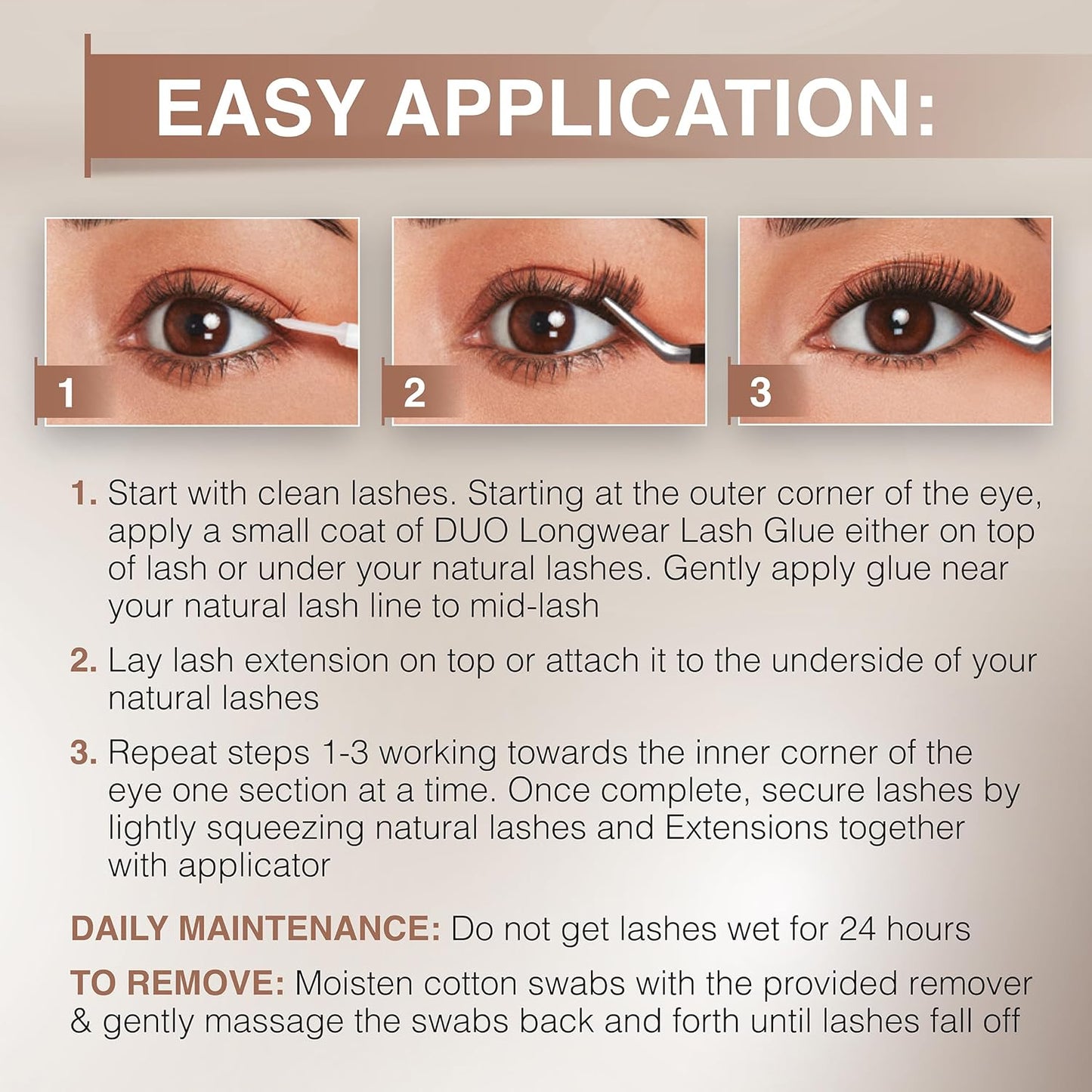 Ardell Pre-Mapped Eyelash Extensions Kit - False Lashes Doll Eye, Reusable Segmented Lash Strips, Long-Lasting with Lash Glue and Remover, 4 Pack