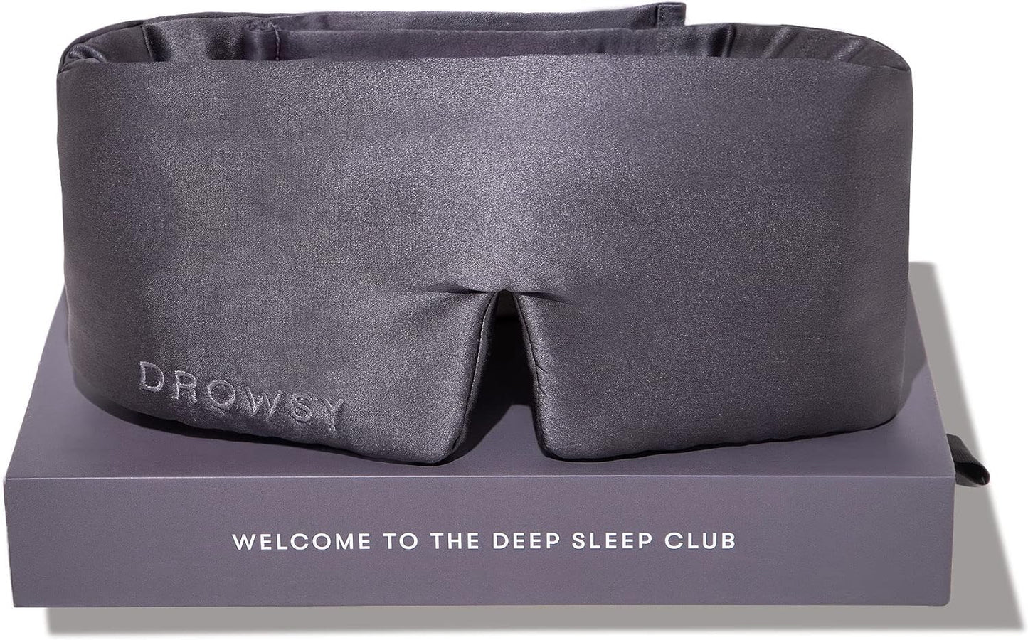 DROWSY Silk Sleep Mask. Face-Hugging, Padded Silk Cocoon for Luxury Sleep in Total Darkness. (Moonlight Shadow)