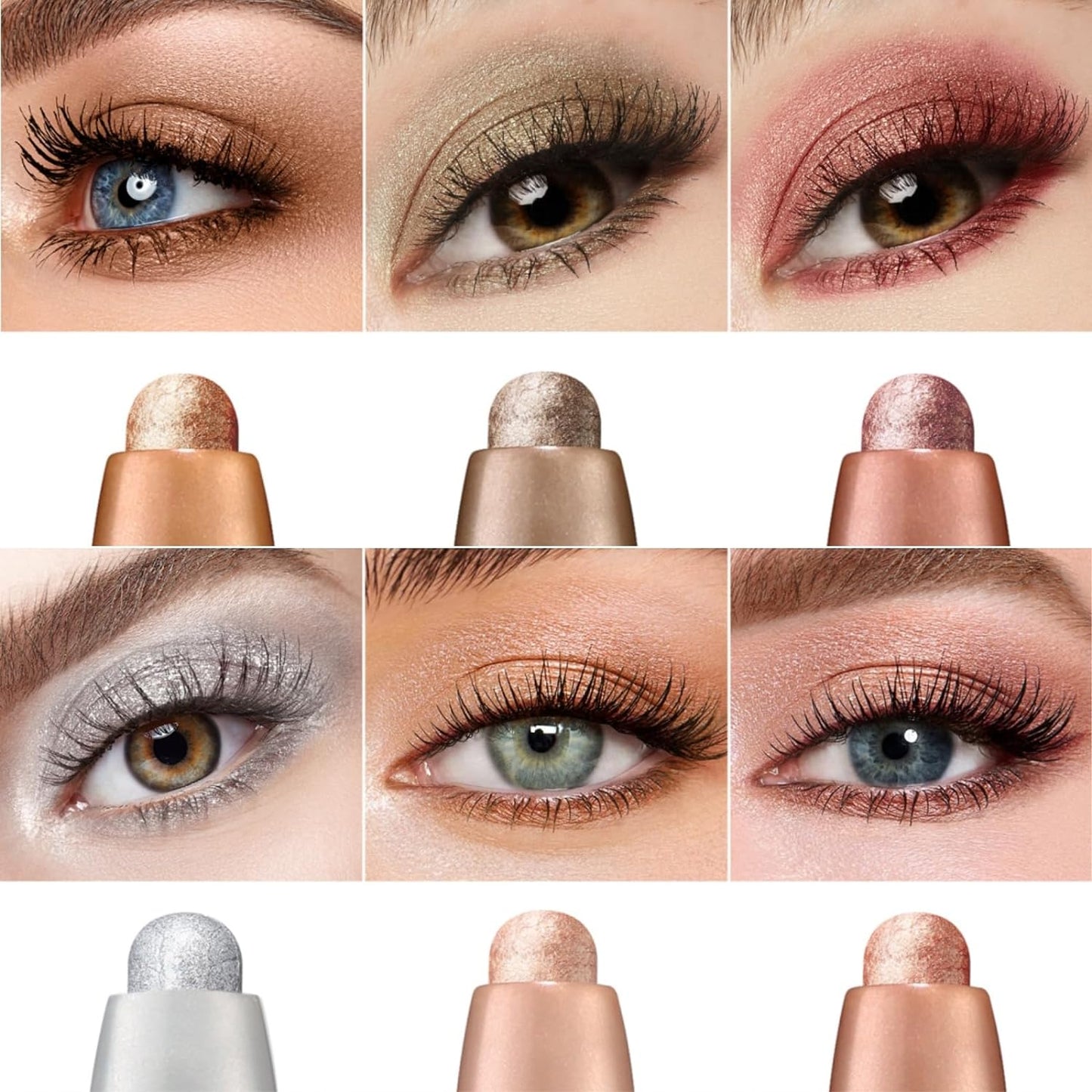 Jolilab Eyeshadow Stick Set, 2 Colors Matte Professional Bright-Colored Contouring and Highlight Stick, Cream Waterproof Long Lasting High Pigmented Eye Shadow. (2, 07+23)