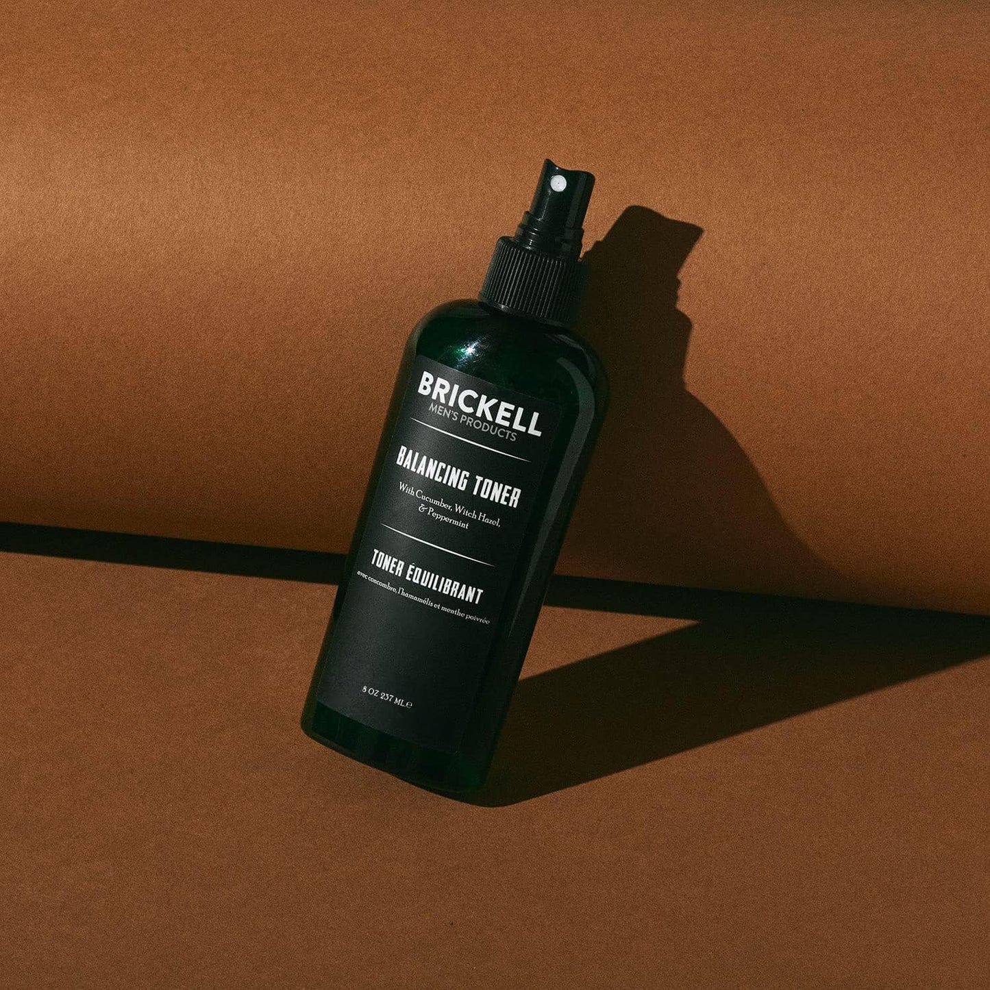 Brickell Men's Balancing Face Toner for Men, Natural and Organic Alcohol-Free Facial Toner with Witch Hazel, 8 Ounce, Scented