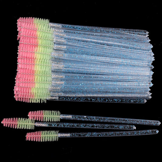 300PCS Disposable Mascara Wands Spoolie Brush Crystal Eyebrow Brushes Eyelash Extension Applicator Makeup Kits