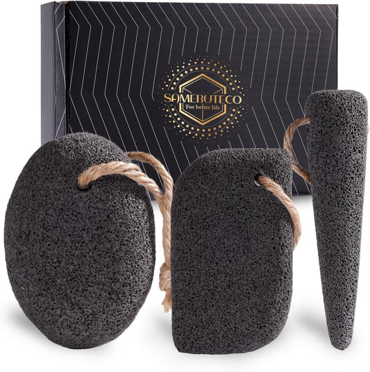 Natural Volcanic Pumice Stone for Feet Pumice Cleaning Stone for Sole of The Foot,Edges of The Foot,Toe Seams Deep Clean,Foot Scrubber for Dead Skin Remover 3 Shapes