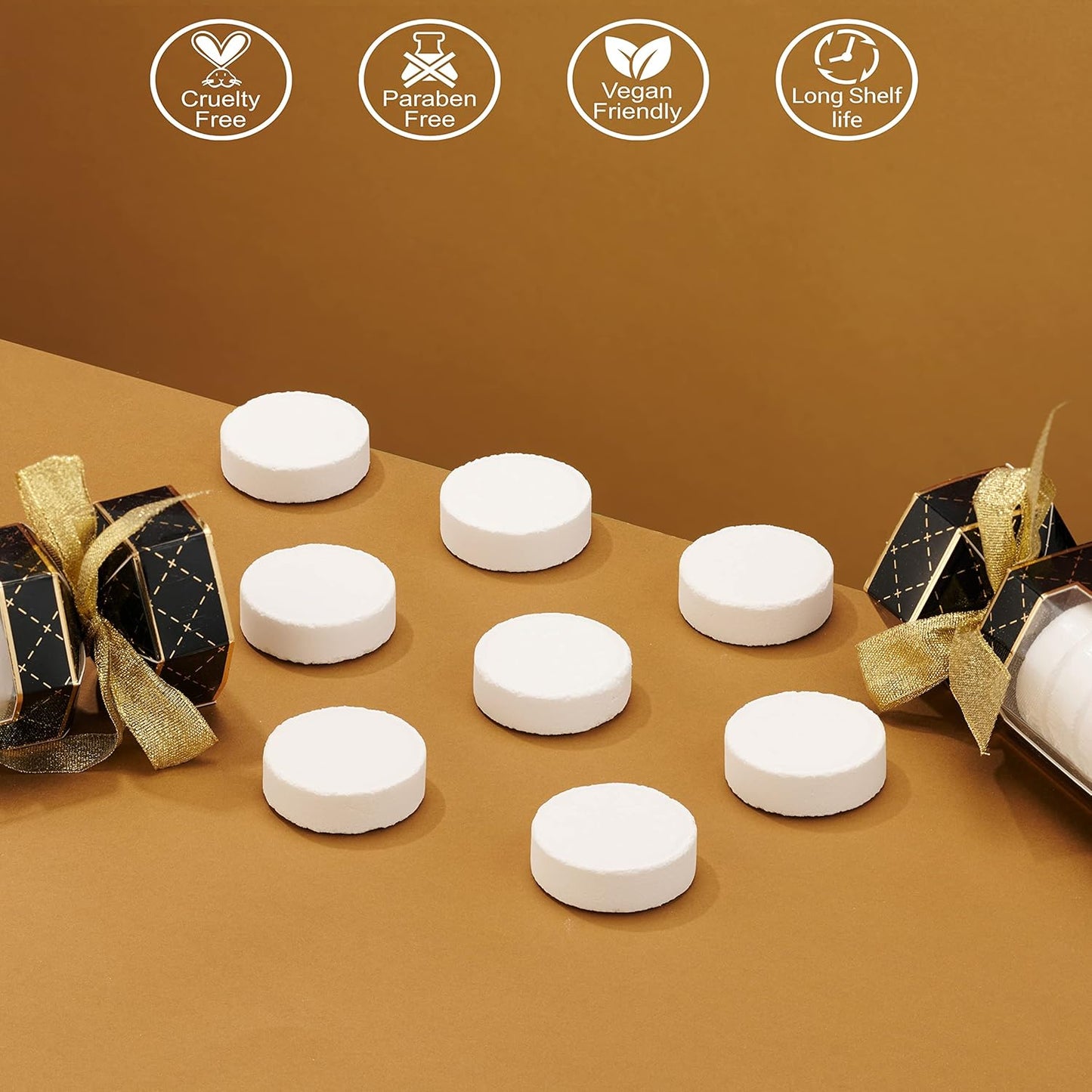 Aromatherapy Shower Steamers, Variety Pack of 8 Shower Bombs, Essential Oils Peppermint, Rosemary Mint, Lavender, White Rose Jasmin Birthday Gift Ideas for Women & Men, Stress Relief Gifts