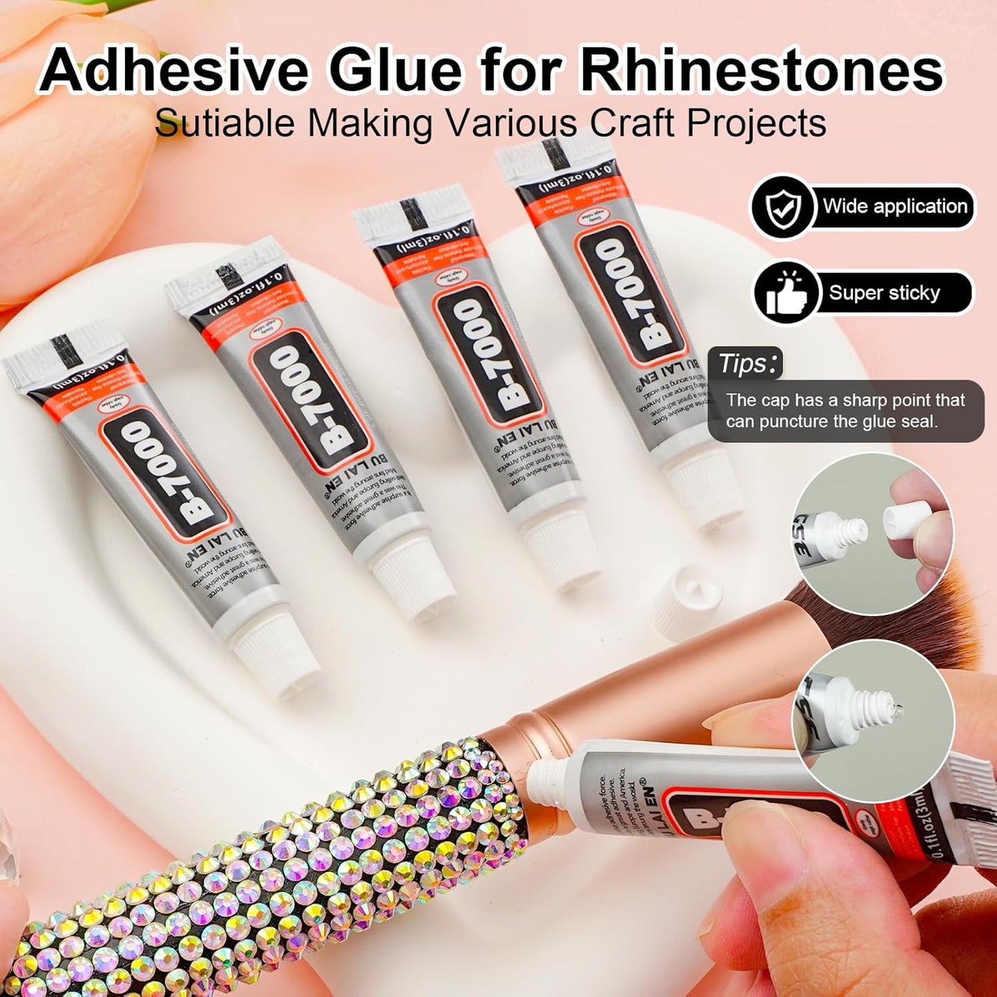 Canvalite 25000PCS Resin Jelly Rhinestones for Crafting,Red Flatback Gems, Bedazzling Crystal with 5Pcs 2.5g B7000 Jewelry Glue and Tweezers and Dotting Pen for DIY Crafts Clothing Shoes Nail Art