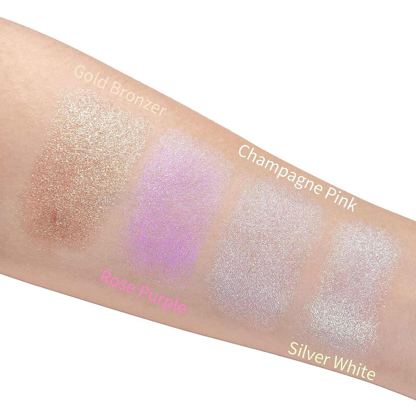 Highlighter Makeup, Cream Highlighter, Face Highlighter, Long Lasting Glitter Highlighter Makeup Palette - Silver White Highlighter