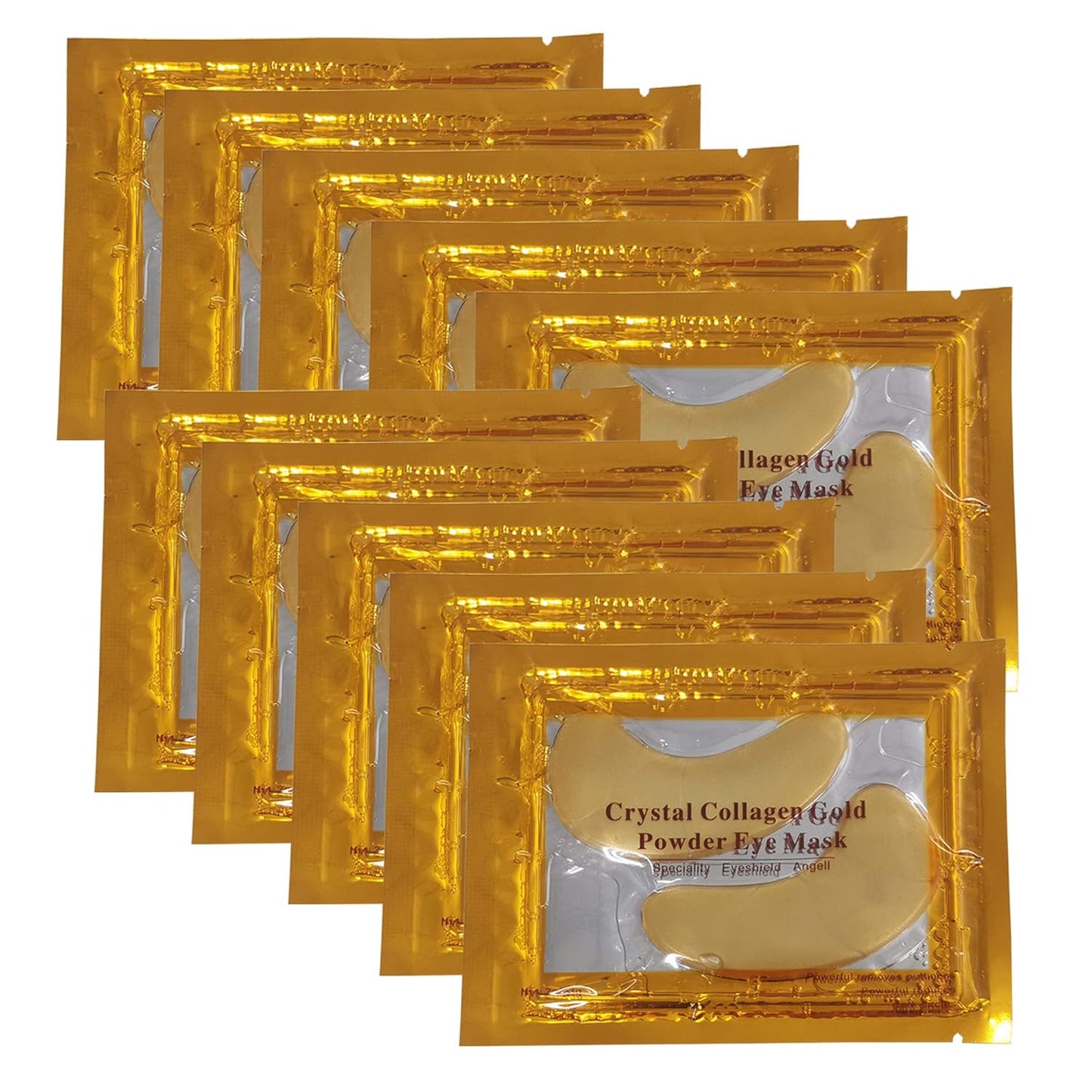 Vandarllin24K Gold Powder Gel Collagen Eye Masks Sheet Patch, Remove Bags,Dark Circles &Puffiness,Reduce Wrinkle,Moisturising,Hydrating for Blackheads (120Pairs)