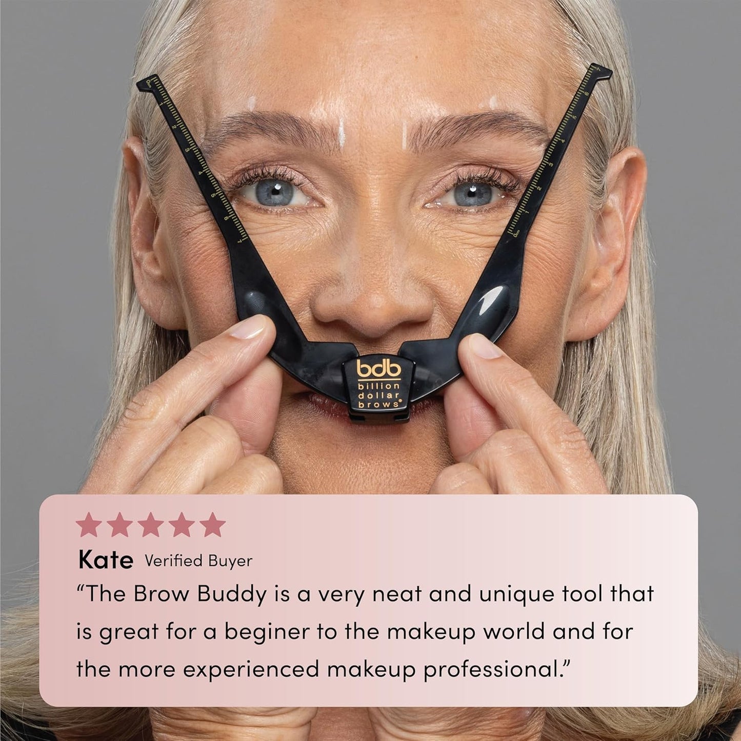 Billion Dollar Brows 2-Piece Brow Buddy Contour Stencil Microblading Kit – Achieve Symmetrical, Perfectly Shaped Brows, Ideal for Tweezing, Threading & Waxing , Vegan & Cruelty-Free - Black