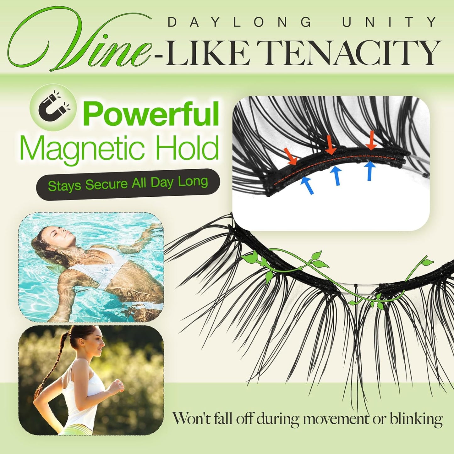 LASHVIEW Upgrade Soft Magnetic Eyelashes Natural Look, Reusable Magnetic Lashes, No Glue Needed, Windproof & Waterproof for All-Day Comfort (L15)