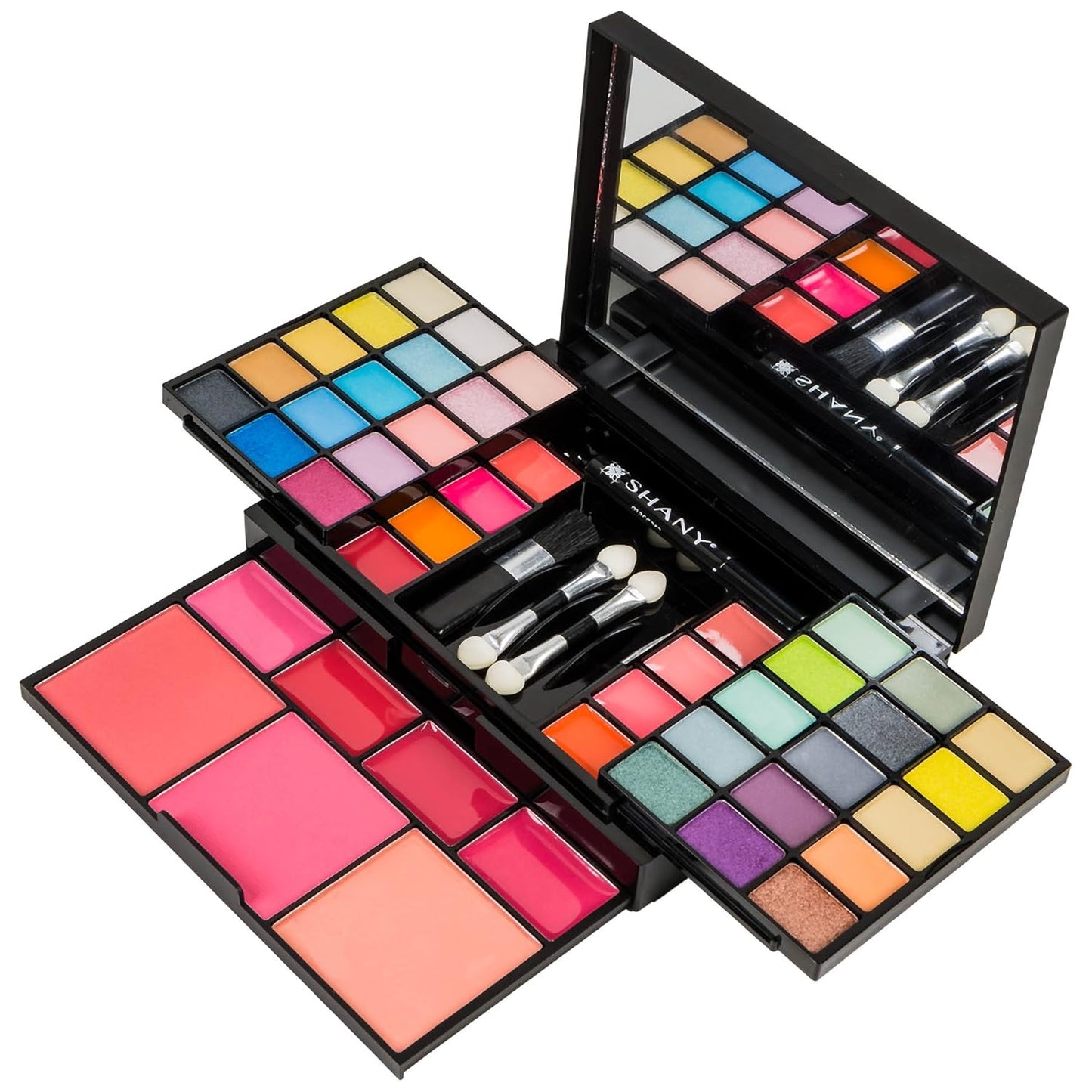 SHANY 'Fix Me Up' Makeup Kit - Compact Travel Makeup Portable Giftable Adult and Teen Makeup Set Eye Shadows, Lip Colors, Blushes, and Applicators