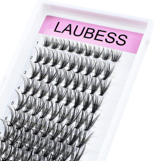 Eyelash Clusters LAUBESS Lash Clusters Individual Lashes Cluster Eyelash Extensions DIY at Home Waterproof Cluster Lashes (20D-D-15)