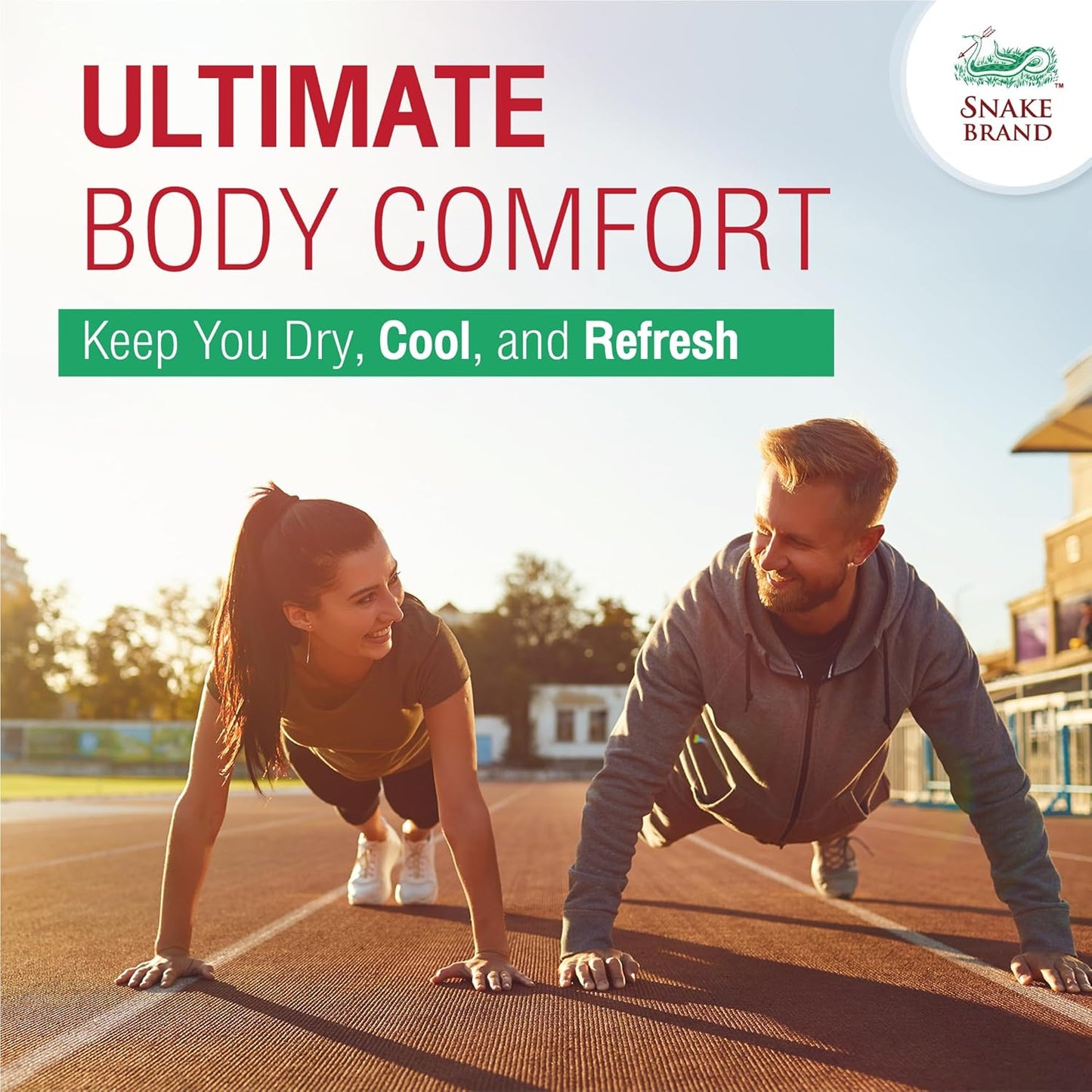 Snake Brand Prickly Heat Cooling Powder for Everyday Use - Anti-Chafing, Heat Rash Relief, Classic Original Scent (9.9 Oz / 280g)