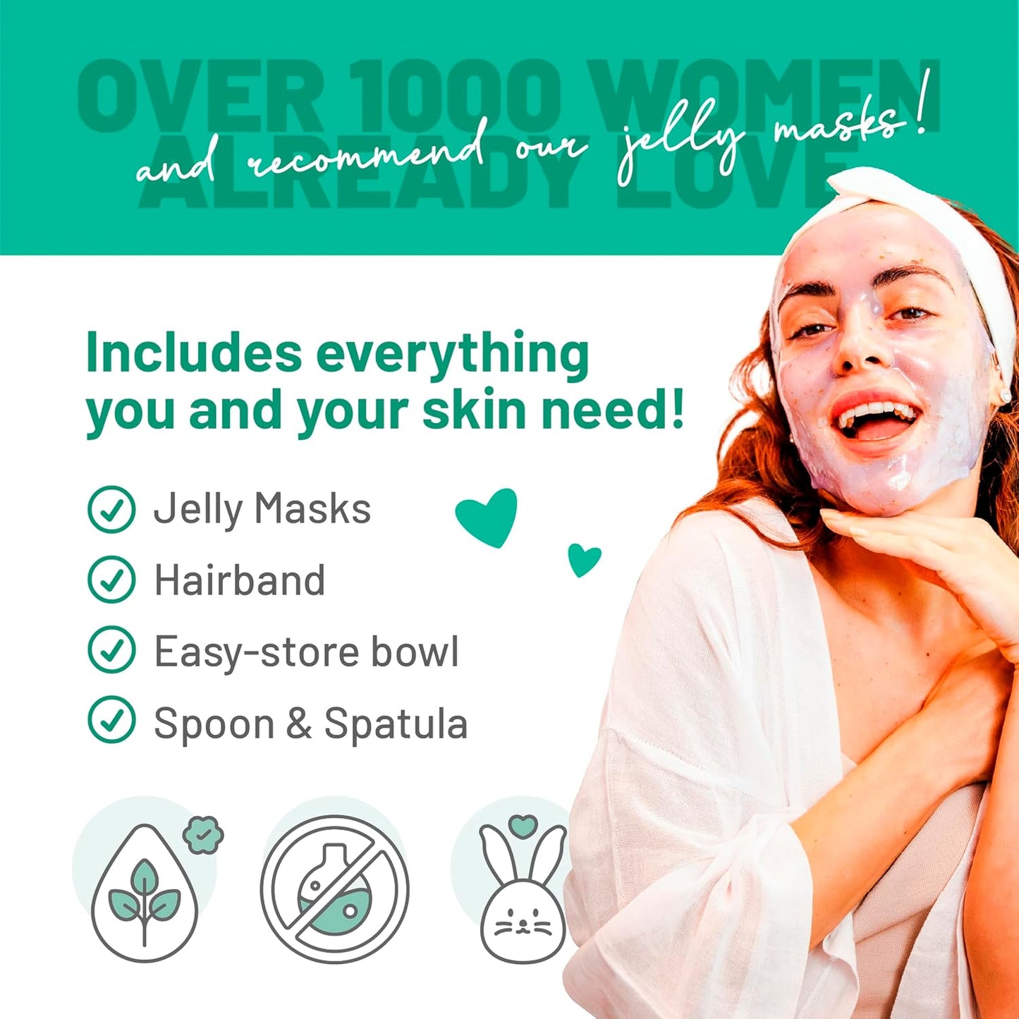 BRÜUN Peel-Off Peppermint Jelly Mask for Face Care – A 23 fl oz Rubber Mask Jar for 30 to 35 Treatments – A Skin Care Moisturizing Gel Mask of Spa Set for Men, Women and Adults