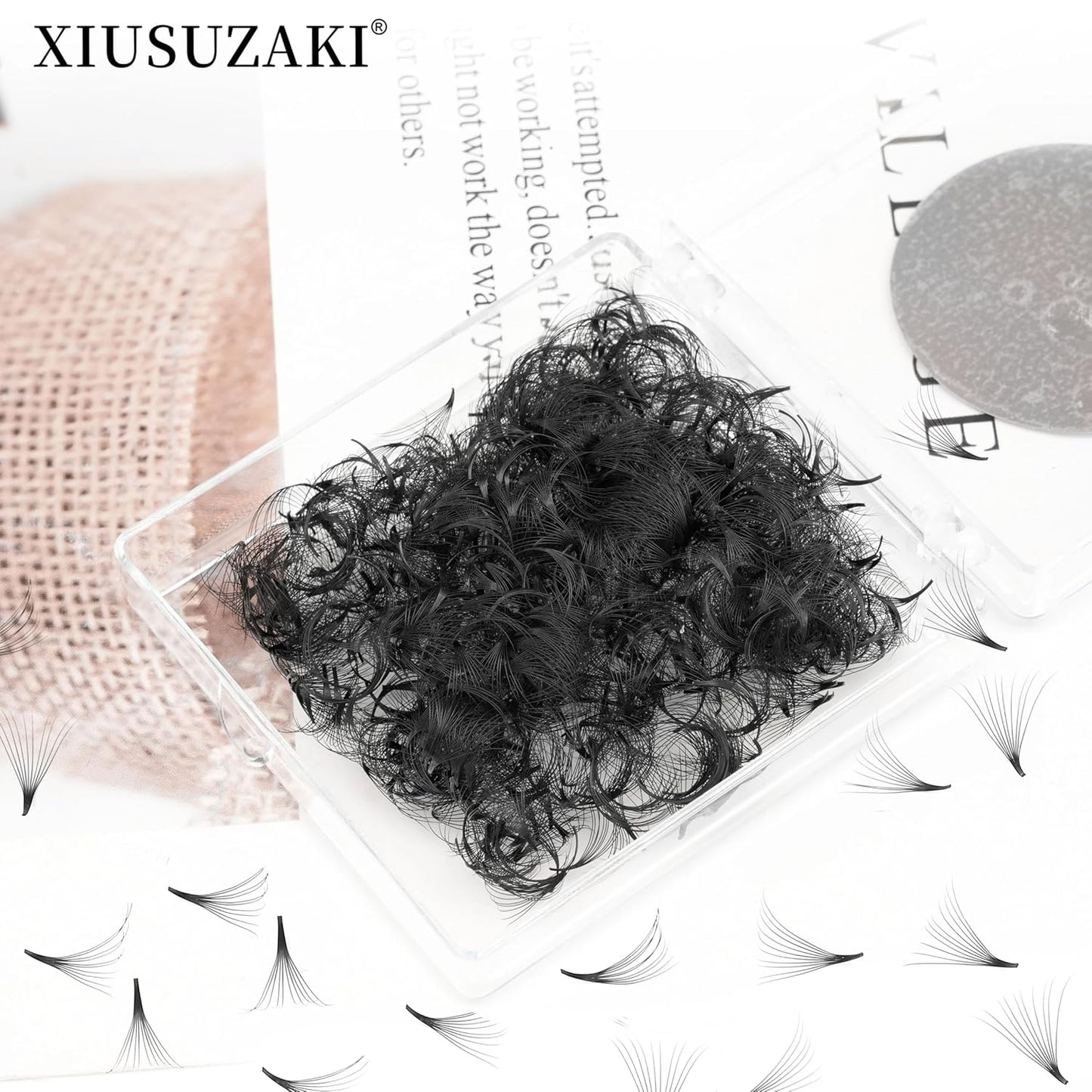 Premade Fans Eyelash Extensions 600 Fans 10D Premade Lash Fans Volume Lash Extensions 0.03 Thickness Eyelash Extension D Curl 12mm Fluffy Soft Handmade Loose Fan(600Fans-10D-0.03-D,12mm)
