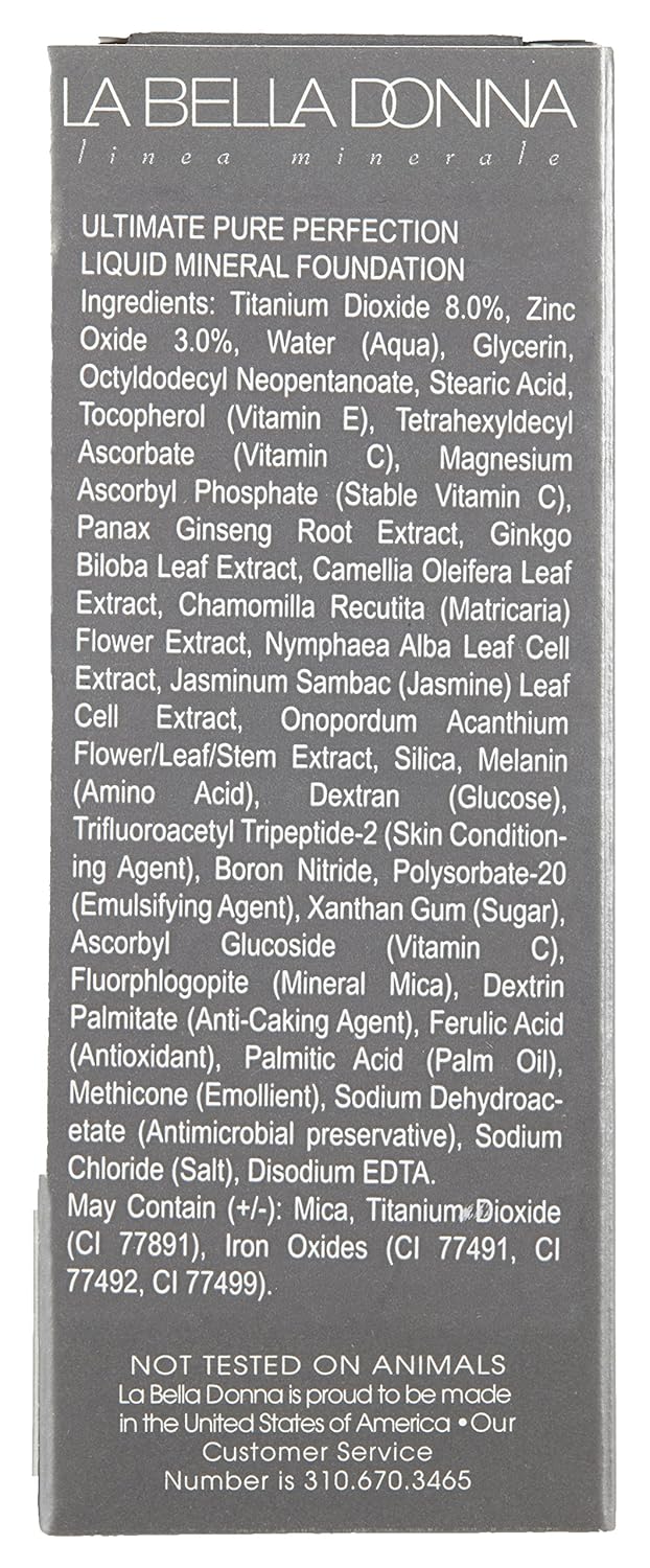 La Bella Donna Women's Ultimate Pure Perfection Liquid Mineral Foundation SPF 15 | Marta