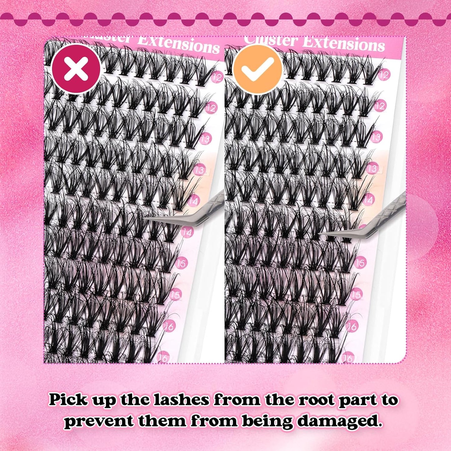 Lash Clusters 240pcs 30D 12-18mm Cluster Lashes Mixed Tray 3D Effect Volume Individual Lashes Cluster Eyelash Extensions Fluffy Soft D Curl DIY Lash Extension Kit at Home (30D-0.07-D,12-18mm)