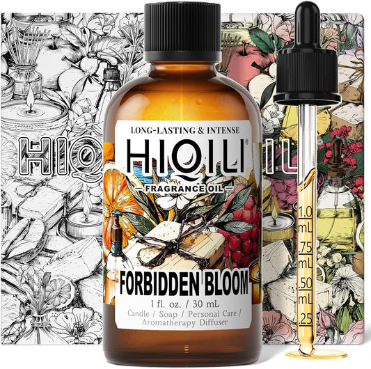 HIQILI Forbidden Bloom Fragrance Oil for Soap & Candle Making, Inspired by Cl.Klein Forb-EU phoria, Home Reed Diffuser, Long Lasting Scents, Add to Wool Dryer Balls - 1 Fl Oz