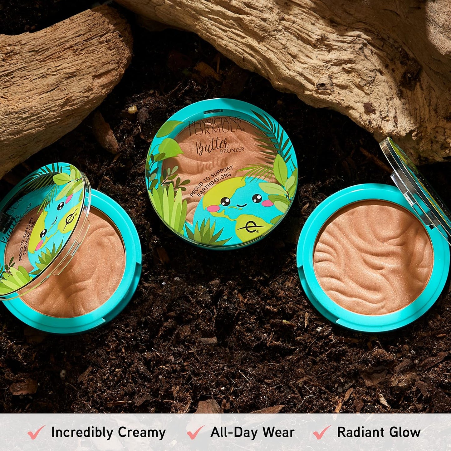 Physicians Formula Earth Day Butter Bronzer Deep Bronzer, Clean Beauty, Dermatologist Tested, Vegan, Cruelty-Free