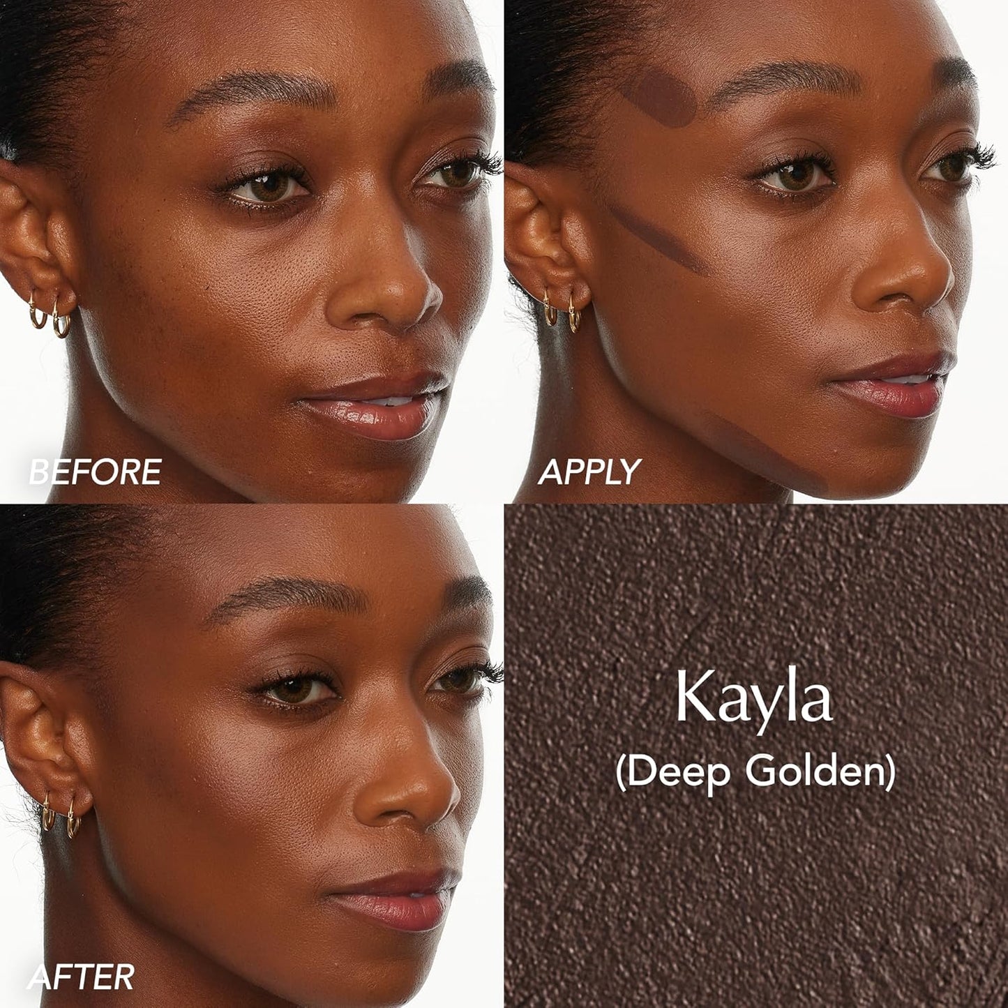 Thrive Causemetics Triple Threat Color Stick: Cream Bronzer & Contour Stick with Vitamin E, Evening Primrose Oil, Waterproof Smudge Proof Face Makeup Formula, Kayla (Deep Golden)