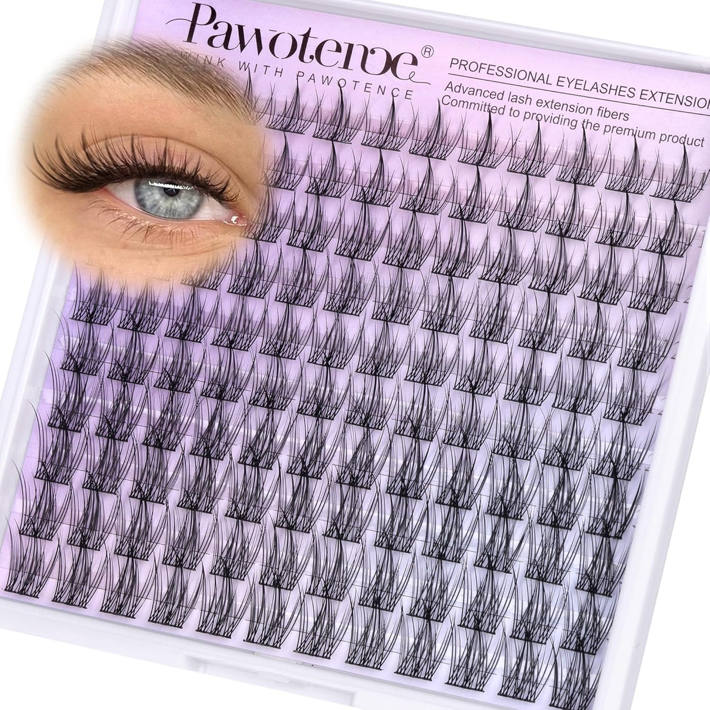Pawotence Natural Lash Clusters Wispy Eyelash Clusters 120pcs Fairy Lashes Cluster Eyelash Extensions Individual Cluster Lashes for DIY Lash Extension