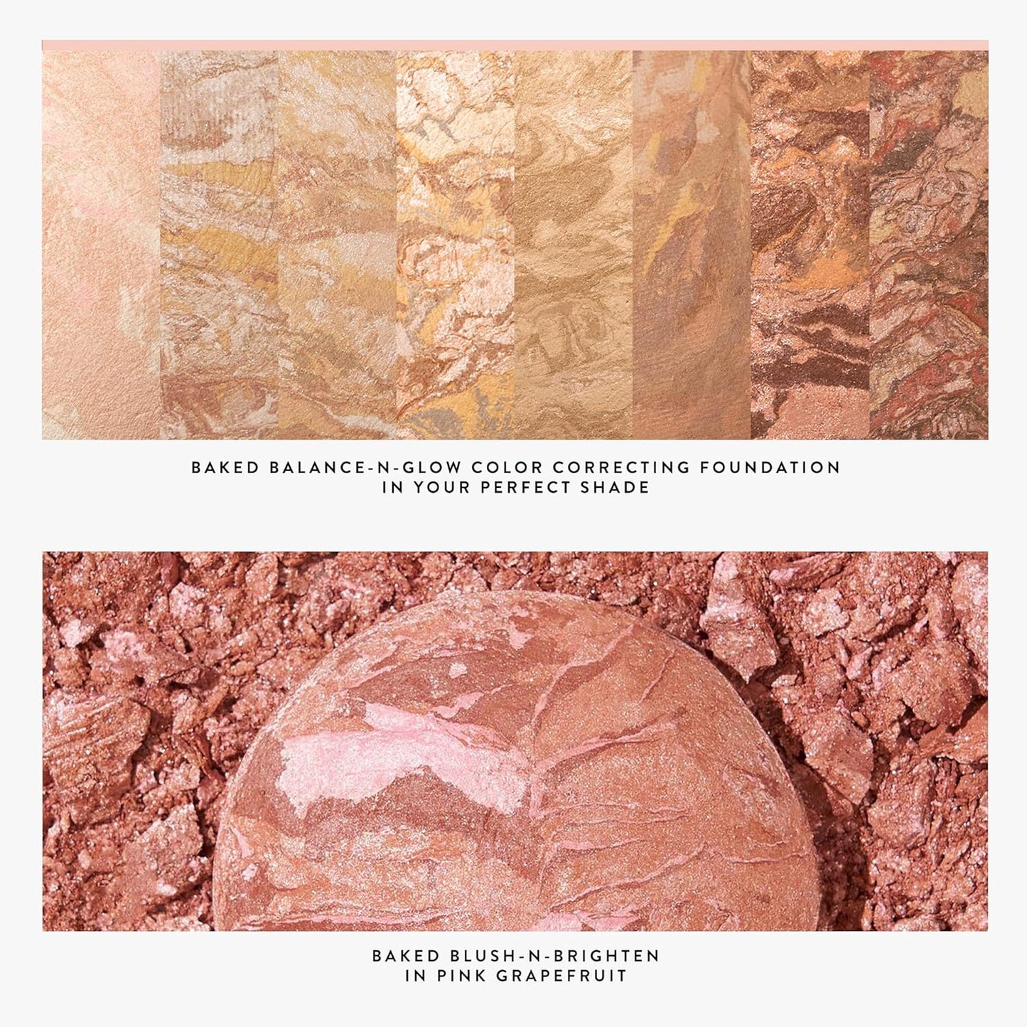 Blush-n-Glow Kit (3 PC): LAURA GELLER NEW YORK Baked Balance-N-Glow Illuminating CC Powder Foundation Golden Medium, Retractable Kabuki Brush, Baked Blush-N-Brighten Pink Grapefruit