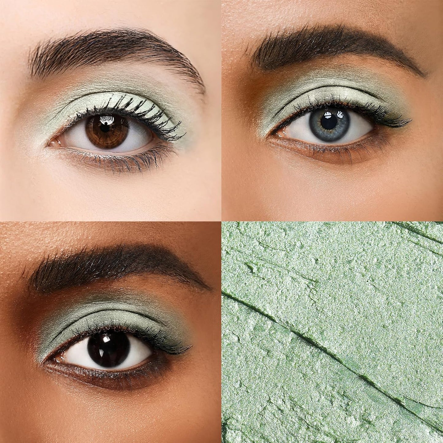 Cream Waterproof Hypoallergenic Eyeshadow Stick, long wear Metallic Glitter Matte Eye Shadow Pencil With Makeup Brush, Eye Brightener, 22 Aloe Shimmer