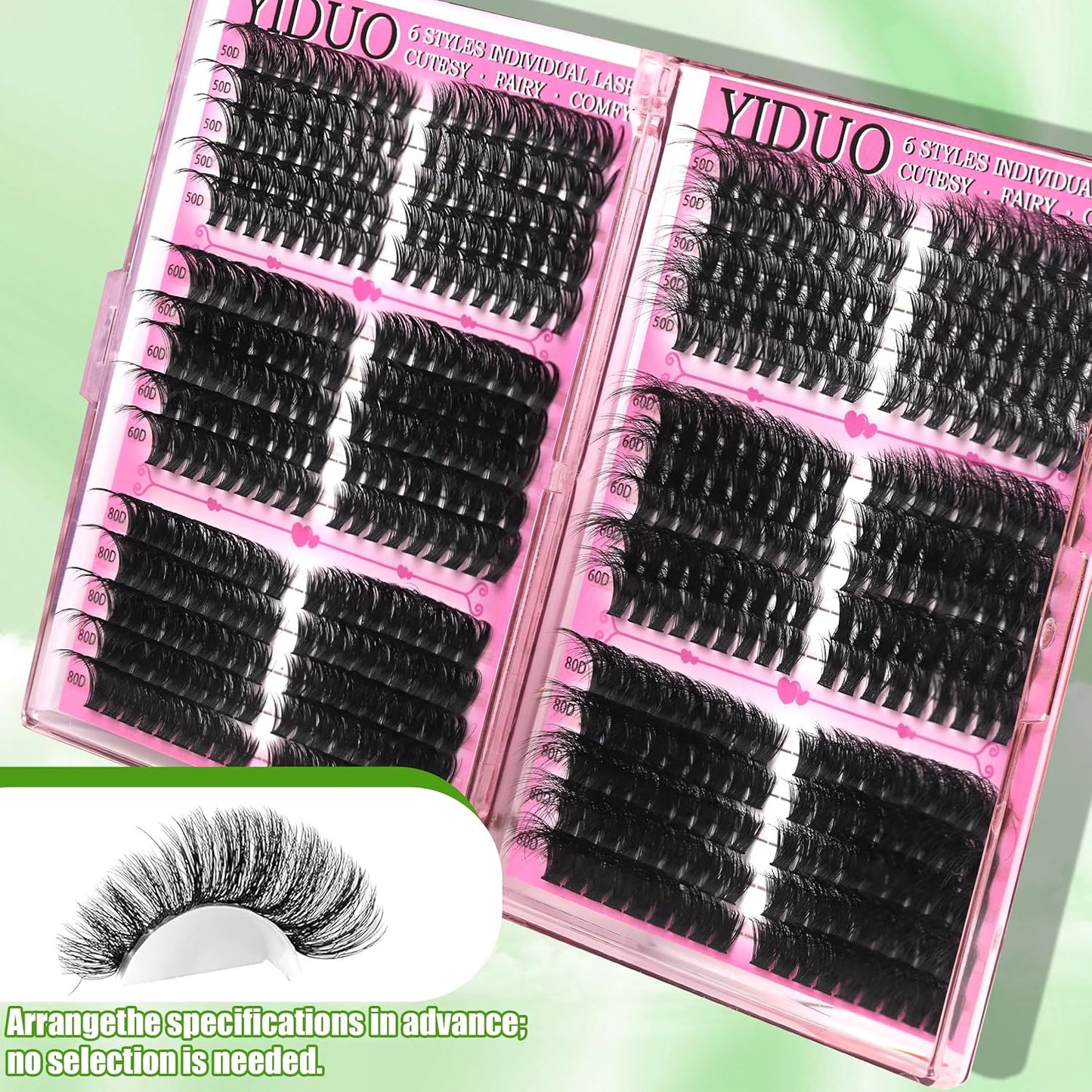 6 Box Mix Lashes Clusters Kit Gift Packs 1686Pcs with 2X Bond&Seal Volume Mega/Bottom Soft Extension False Eyelash D Curl Wispy Natural DIY Individual Fake Eyelashes for Beginners Bulk Pack